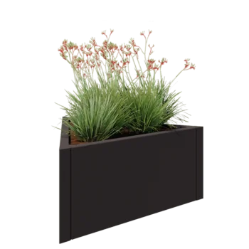 Stalen plantenbak - Driehoek gelijkzijdig - 90,6 x 78,3 x 40 cm - Andere RAL kleur - Zonder bodemplaat