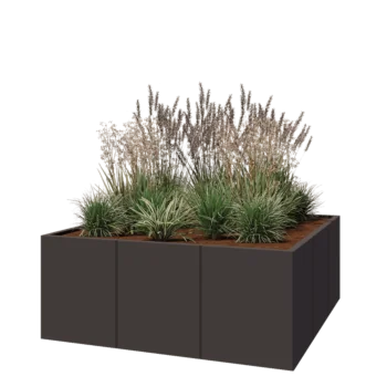 Stalen plantenbak XXL - Vierkant - 150 x 150 x 60 cm - Andere RAL kleur - Zonder bodemplaat