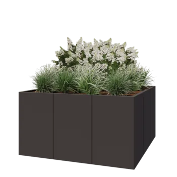 Stalen plantenbak XXL - Vierkant - 150 x 150 x 80 cm - Andere RAL kleur - Zonder bodemplaat