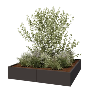 Stalen plantenbak XXL - Vierkant - 160 x 160 x 30 cm - Andere RAL kleur - Zonder bodemplaat