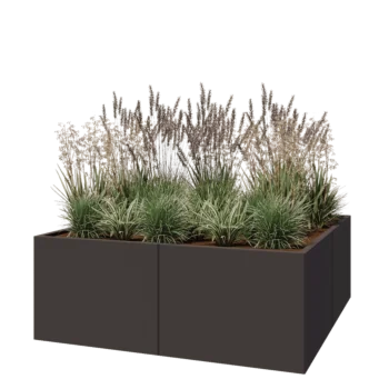 Stalen plantenbak XXL - Vierkant - 160 x 160 x 60 cm - Andere RAL kleur - Zonder bodemplaat