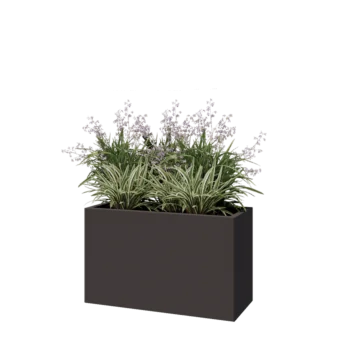 Stalen plantenbak - Rechthoek - 100 x 40 x 60 cm - RAL7016 mat (antraciet grijs) - Zonder bodemplaat