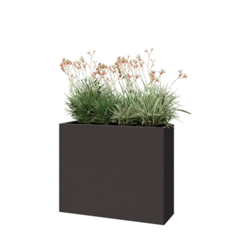 Stalen plantenbak - Rechthoek - 100 x 30 x 80 cm - RAL7016 mat (antraciet grijs) - Zonder bodemplaat