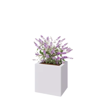 Stalen plantenbak - Rechthoek - 40 x 30 x 40 cm - RAL9010 mat (wit) - Zonder bodemplaat