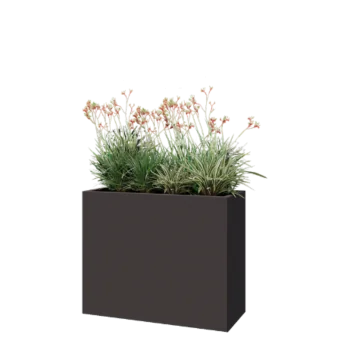 Stalen plantenbak - Rechthoek - 100 x 40 x 80 cm - RAL7016 mat (antraciet grijs) - Zonder bodemplaat