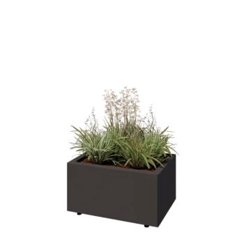 Stalen plantenbak - Rechthoek - 60 x 40 x 30 cm - Andere RAL kleur - Met bodemplaat - Met poten