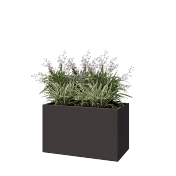 Stalen plantenbak - Rechthoek - 100 x 50 x 60 cm - Andere RAL kleur - Met bodemplaat