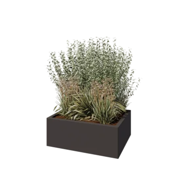 Stalen plantenbak - Rechthoek - 80 x 60 x 30 cm - Andere RAL kleur - Zonder bodemplaat