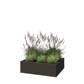 Stalen plantenbak - Rechthoek - 100 x 80 x 30 cm - Andere RAL kleur - Zonder bodemplaat