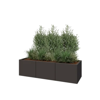 Stalen plantenbak XXL - Rechthoek - 150 x 50 x 40 cm - Andere RAL kleur - Met bodemplaat