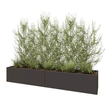 Stalen plantenbak XXL - Rechthoek - 240 x 50 x 40 cm - Andere RAL kleur - Met bodemplaat