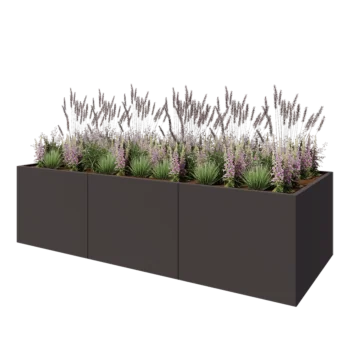 Stalen plantenbak XXL - Rechthoek - 300 x 120 x 80 cm - Andere RAL kleur - Zonder bodemplaat