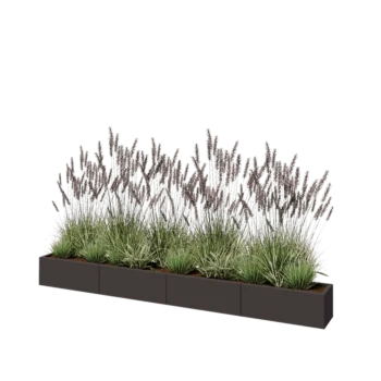 Stalen plantenbak XXL - Rechthoek - 320 x 30 x 30 cm - Andere RAL kleur - Met bodemplaat