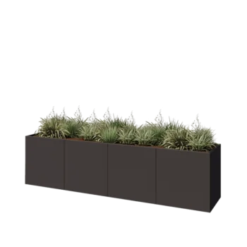 Stalen plantenbak XXL - Rechthoek - 320 x 60 x 80 cm - Andere RAL kleur - Met bodemplaat