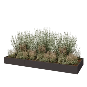 Stalen plantenbak XXL - Rechthoek - 360 x 120 x 30 cm - Andere RAL kleur - Zonder bodemplaat