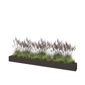 Stalen plantenbak XXL - Rechthoek - 400 x 30 x 30 cm - Andere RAL kleur - Zonder bodemplaat