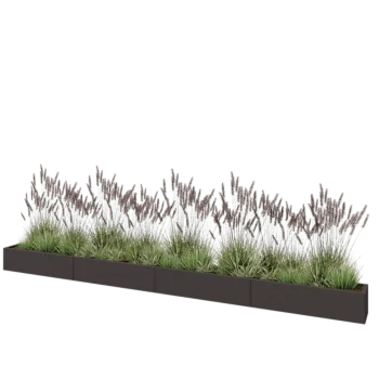 Stalen plantenbak XXL - Rechthoek - 480 x 30 x 30 cm - Andere RAL kleur - Zonder bodemplaat