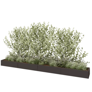 Stalen plantenbak XXL - Rechthoek - 480 x 50 x 30 cm - Andere RAL kleur - Zonder bodemplaat