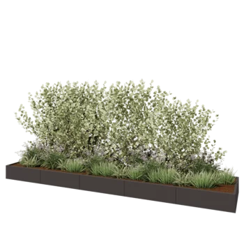 Stalen plantenbak XXL - Rechthoek - 500 x 100 x 30 cm - RAL7016 mat (antraciet grijs) - Zonder bodemplaat