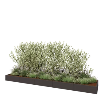 Stalen plantenbak XXL - Rechthoek - 500 x 100 x 30 cm - Andere RAL kleur - Zonder bodemplaat