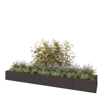 Stalen plantenbak XXL - Rechthoek - 500 x 100 x 50 cm - Andere RAL kleur - Zonder bodemplaat