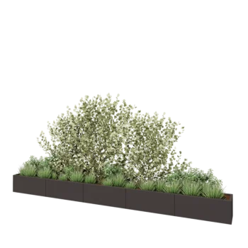 Stalen plantenbak XXL - Rechthoek - 500 x 40 x 40 cm - Andere RAL kleur - Zonder bodemplaat