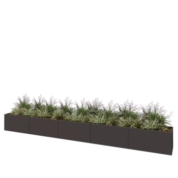 Stalen plantenbak XXL - Rechthoek - 500 x 50 x 50 cm - RAL7016 mat (antraciet grijs) - Zonder bodemplaat