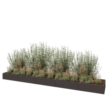 Stalen plantenbak XXL - Rechthoek - 500 x 80 x 30 cm - RAL7016 mat (antraciet grijs) - Zonder bodemplaat