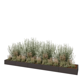 Stalen plantenbak XXL - Rechthoek - 500 x 80 x 30 cm - Andere RAL kleur - Zonder bodemplaat