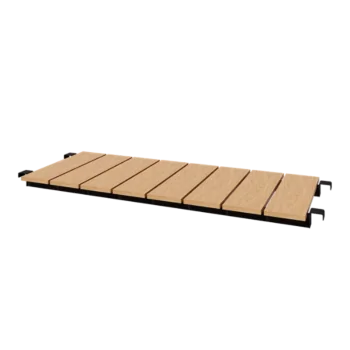 Stalen bankje - 130 x 44,3 cm - RAL9005 mat (zwart)