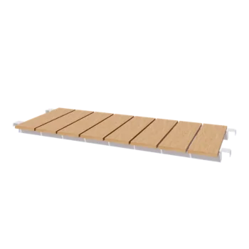 Stalen bankje - 130 x 44,3 cm - RAL9010 mat (wit)