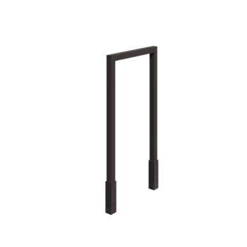 Stalen pergola - Recht - 150 x 230 cm - RAL7016 mat (antraciet grijs) - Met betonpoer