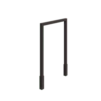 Stalen pergola - Recht - 200 x 230 cm - RAL7016 mat (antraciet grijs) - Met betonpoer