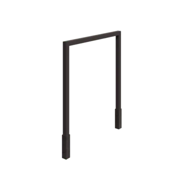 Stalen pergola - Recht - 250 x 230 cm - RAL7016 mat (antraciet grijs) - Met betonpoer