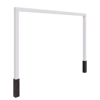 Stalen pergola - Recht - 400 x 230 cm - RAL9010 mat (wit) - Met betonpoer