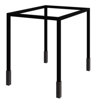 Stalen pergola - Rechthoek - 324 x 250 x 230 cm - RAL9005 mat (zwart) - Met betonpoer