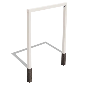 Stalen pergola - Recht - 250 x 230 cm - RAL9010 mat (wit) - Zonder betonpoer