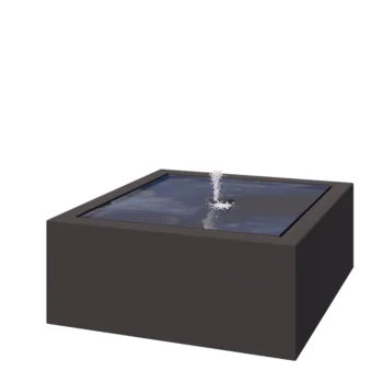 Aluminium watertafel - Lyra - 100 x 100 x 40 cm - RAL7016 mat (antraciet grijs) - Met LED-verlichting