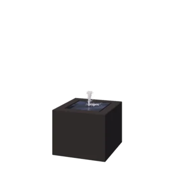 Aluminium watertafel - Lyra - 50 x 50 x 40 cm - RAL9005 mat (zwart) - Met LED-verlichting