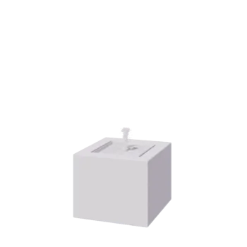 Aluminium watertafel - Lyra - 50 x 50 x 40 cm - RAL9010 mat (wit) - Met LED-verlichting