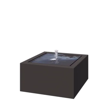 Aluminium watertafel - Lyra - 80 x 80 x 40 cm - RAL7016 mat (antraciet grijs) - Met LED-verlichting