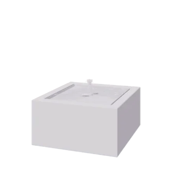 Aluminium watertafel - Lyra - 80 x 80 x 40 cm - RAL9010 mat (wit) - Met LED-verlichting