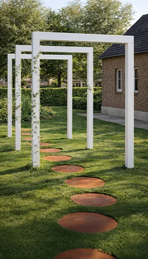 Cortenstaal staptegels