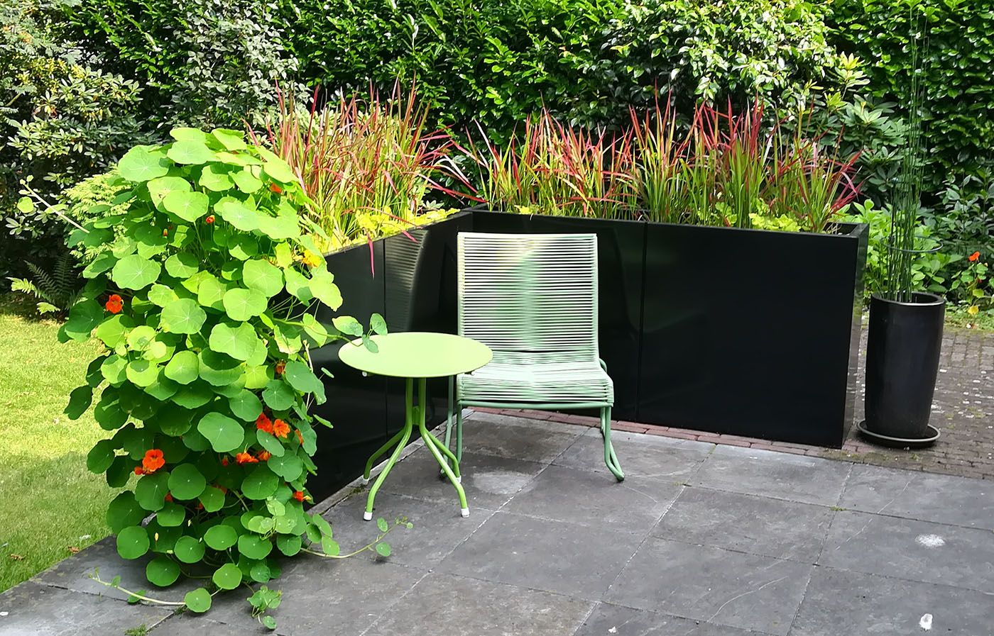 Gepoedercoat staal plantenbak Gepoedercoat staal plantenbak