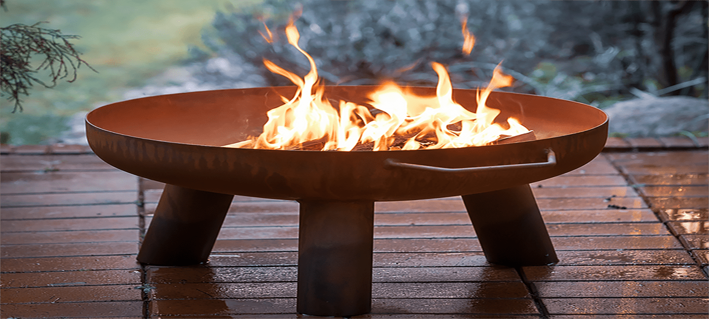 Cortenstaal Houtopslag Hout verbranden in je tuin